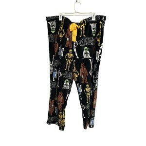 Licensed Star Wars Plush Pajama Pants Sleepwear Drawstring Waist Sz